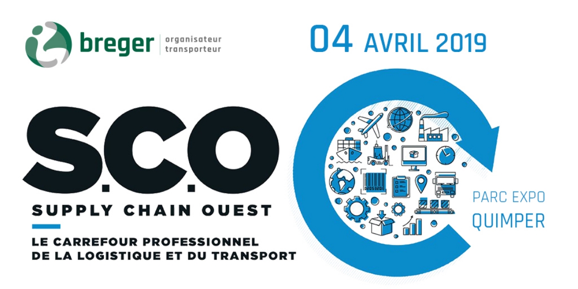 Affiche du Supply Chain Ouest à Quimper avec BREGER 2019