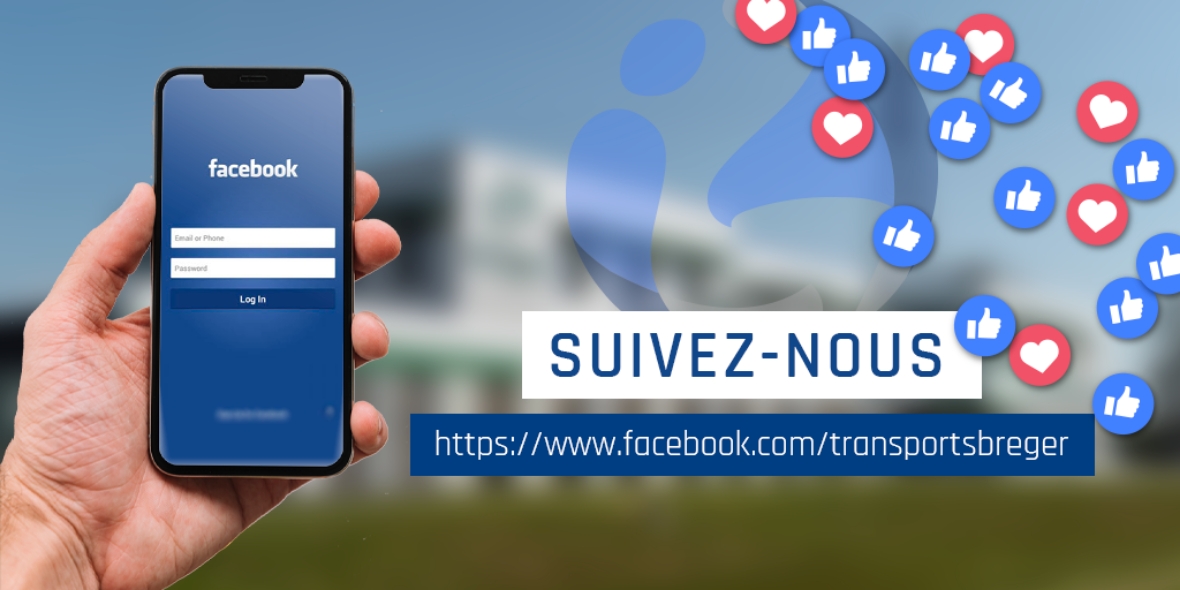 Transports BREGER est sur Facebook, suivez-nous